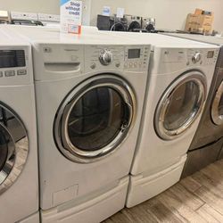 LG washer and dryer set electric with warranty