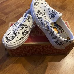 Vans Slip On White And Black