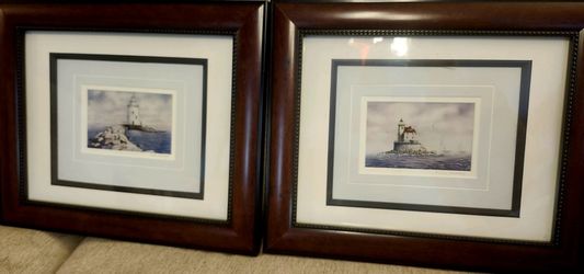 Signed by artist, New England Lighthouses