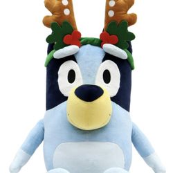 Jumbo 24” Bluey Christmas Plush with Antlers