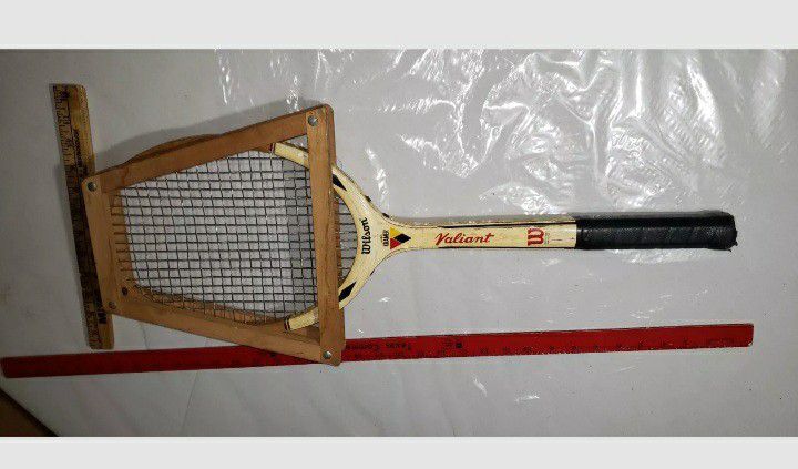 Vintage Wilson Jack Kramer Speed Flex Fiber Face Wood Tennis Racquet & Press