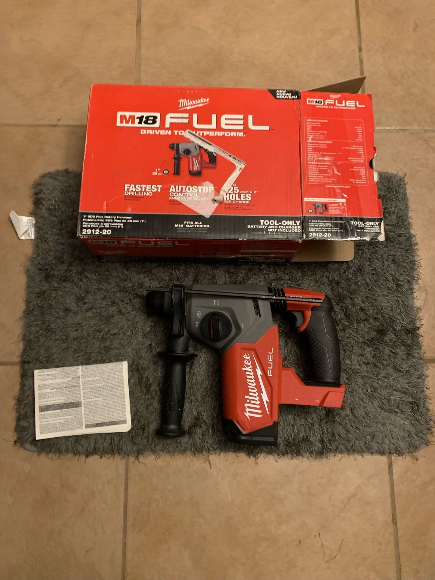 Milwauklee 2712-20 M18 FUEL 1" SDS Plus Rotary Hammer (Tool Only)