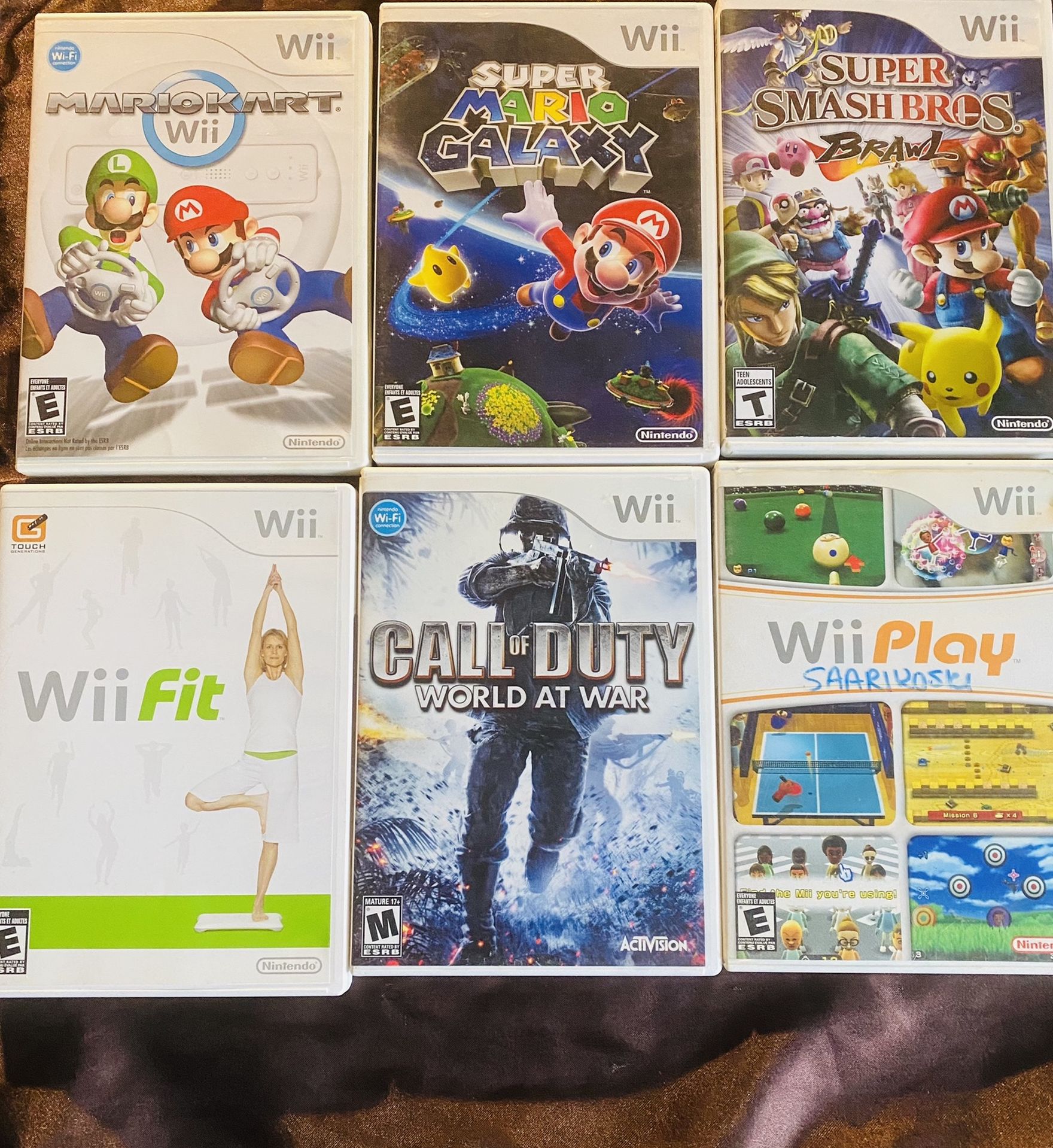 Wii Video Game Lot. Just Tested (Mario Kart Etc)