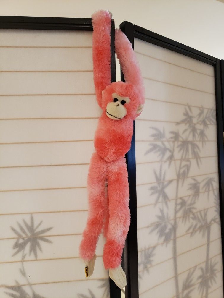 Wild Republic Hanging Pink Monkey
