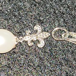Freshwater Pearl & Diamond Pendant 