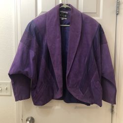 Vintage Purple Leather Jacket 