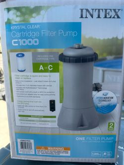 Intex Krystal Clear Cartridge Filter Pump C1000