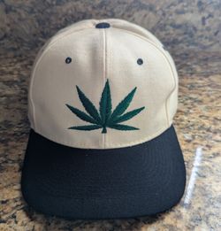 Headmaster Weed Pot Leaf Snapback Hat Two Tone
