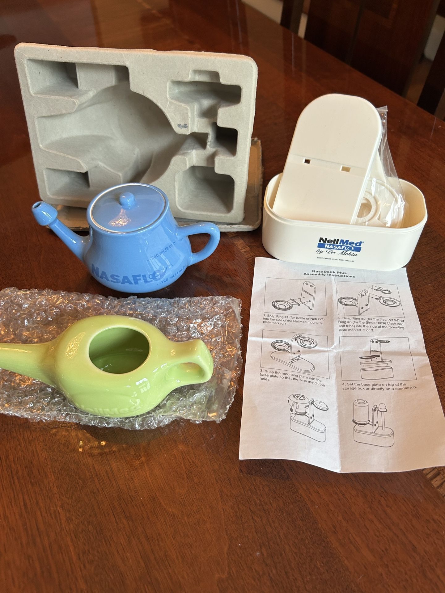 Neilmed Sinus Relief, Docking Station, And Two Brand New Netty Pots