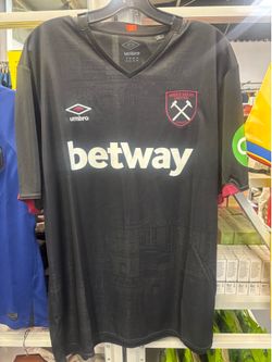 West Ham United Away Jersey 2024/25 Umbro Black Betway Shirt
