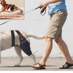 GoGoPaw Rodillera para perro, soporte ajustable para patas traseras desgarradas de Acl con 2