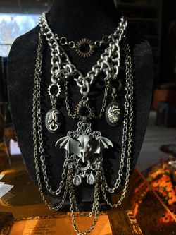 Handmade Steampunk/Semi-Gothic Style Layered Necklace