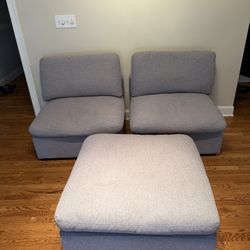 Modular Sectional (Chairs + Ottoman)
