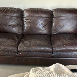 Leather couch Used