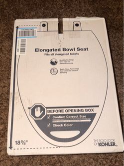 The bold look of KOHLER elongated bowl seat fits all elongated toilets