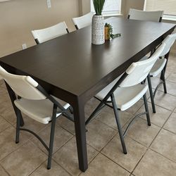 Brown Dining Table only 6 Person