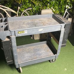 WEN 500 Pound Utility Cart With Two Husky 12 Slots Cabinets