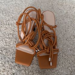 Dress Up Strappy Heels Square Open Toes