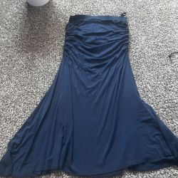Blue Tube Top Dress