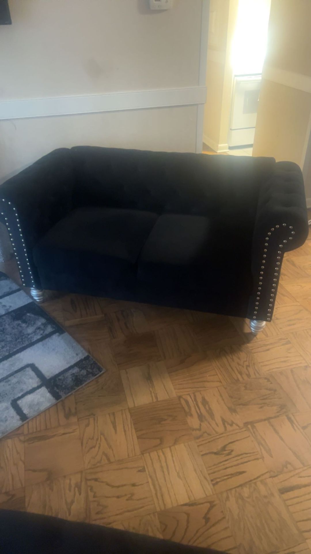 black 3 piece living room set 