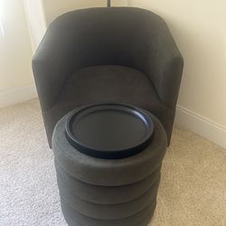 Accent chair and ottoman