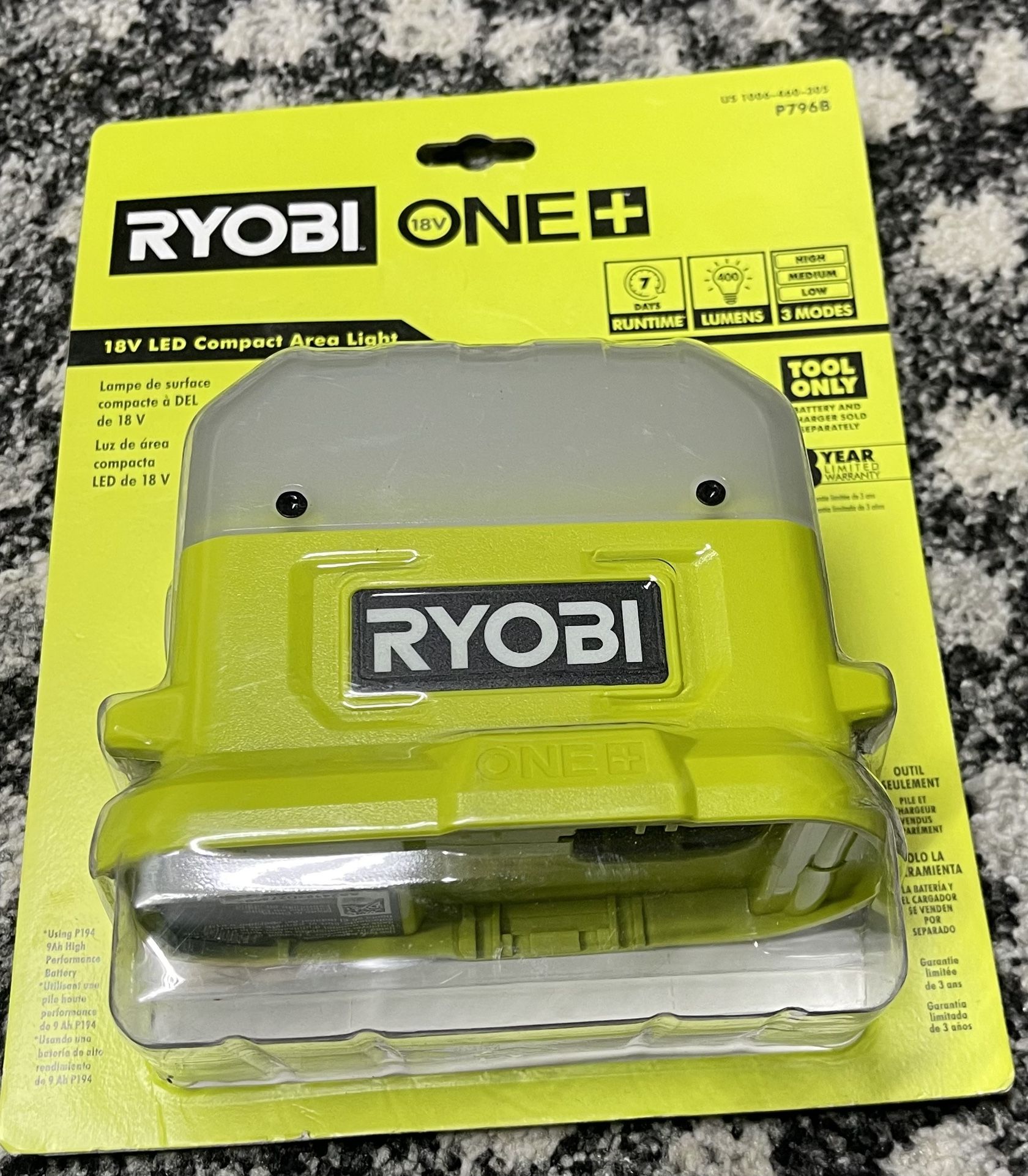 Ryobi ONE+ 18 V Cordless Compact Area Light ( Tool Only)