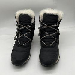 SOREL Black Whitney Short Waterproof Winter Boots Youth Girls Size 5 