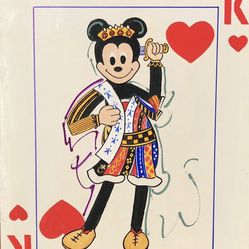 Hand-Painted Playing Card Canvas – King-Inspired Pop Art Piece