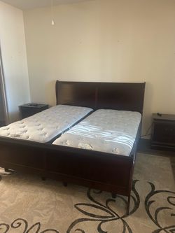 Beautiful Dark Wood King Bedroom Set