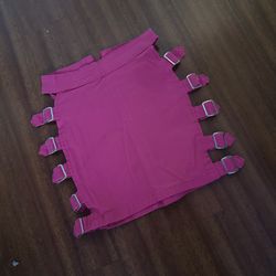 Pink Cut Out Skirt