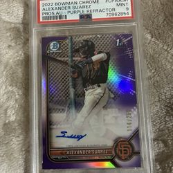 Alexander Suarez auto numbered card PSA 9