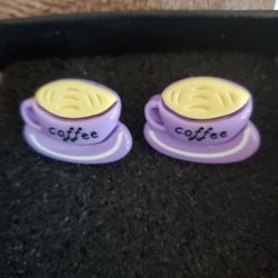 Coffee Saucer Earrings 