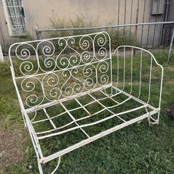 Metal/Iron Scroll Day Bed/Love Seat - 55” x36”x42”H - Cushion Can Be Refinished