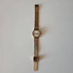 Elegant Skagen Rose Gold-Tone Mesh Strap Watch with Crystal Accents