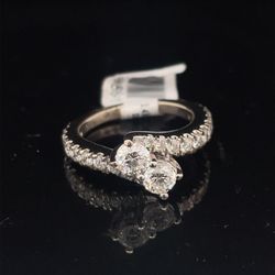 14KT White Gold Diamond Ring 5.60g Size 6 149986