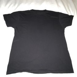 Black Crew Neck Shirt Tee Men Adult Large A036