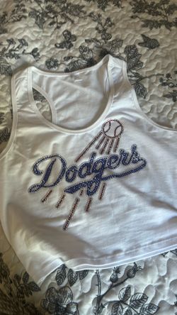Dodgers crop tank top