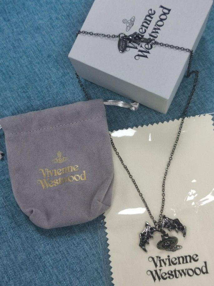 Vivienne Westwood Black Bat Necklace
