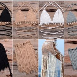 Knitted Fringe 2 Peice Swimsuit