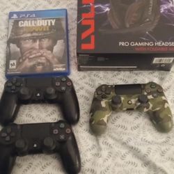 PS4 1 Terabyte 3 Controllers 1 Headset