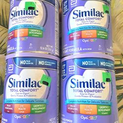 4 NEW SEALED SIMILAC TOTAL COMFORT BABY FORMULA