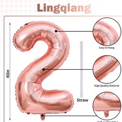 FREE Inflated Tower balloons and numbers “2 & 1”