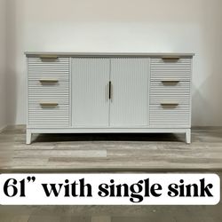 Clearance On 61" Bathroom Vanity Stone Countertop (Open Box)