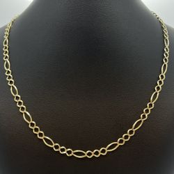Gold Chain Figaro 14K Solid 