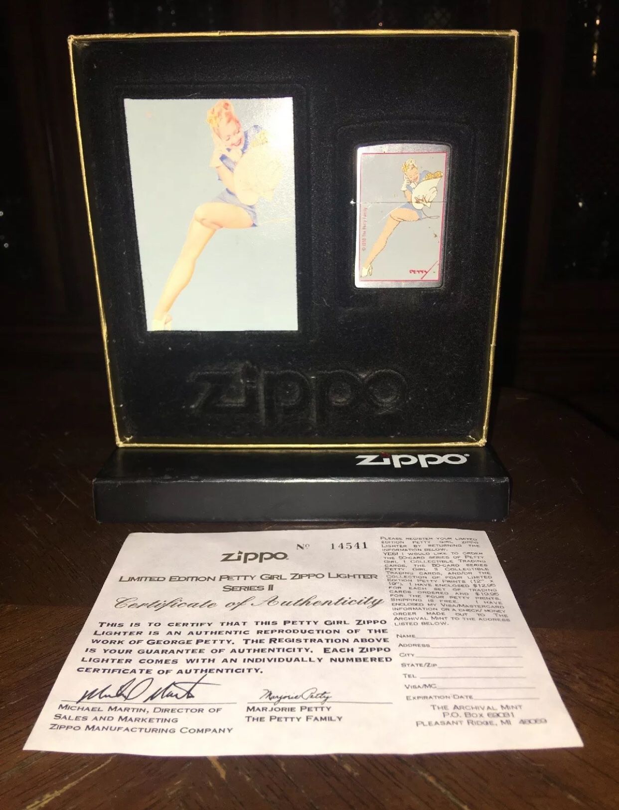 Collectable George Petty Pin-Up Zippo Series 2