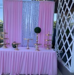 🌸💝BACKDROP CURTAINS AND TABLECLOTH 💝🌸