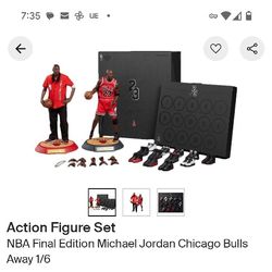 NBA Final Edition Michael Jordan Chicago Bulls Action Figure Set