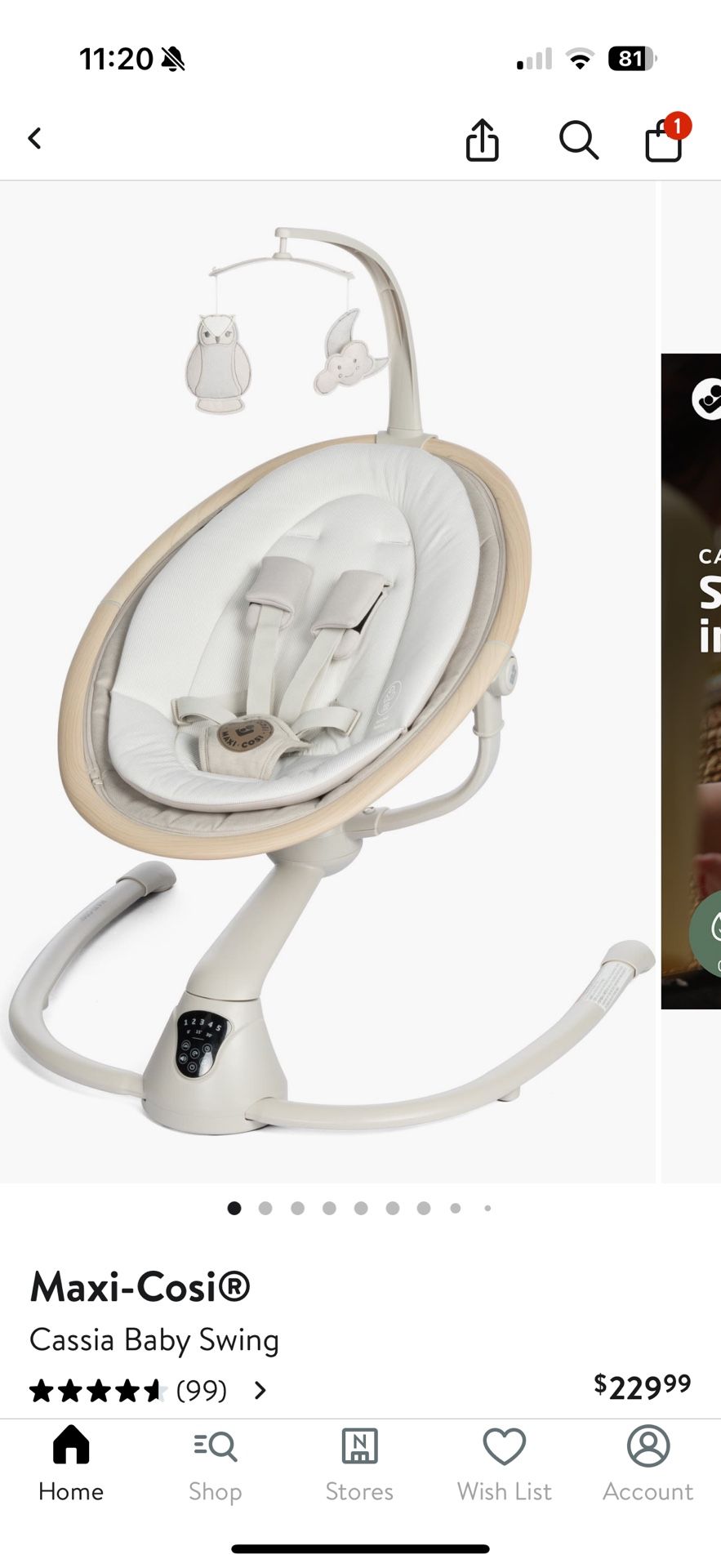 Maxi cosi Baby swing
