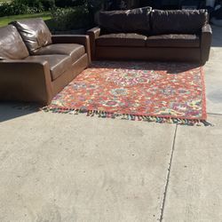 Leather Sofa and love Seat