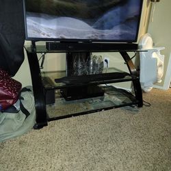 TV stand- glass shelving